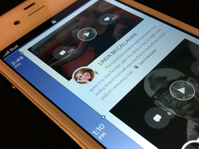 iPhone App Design /// Vertical Timeline app clean interface ios iphone minimal purple timeline ui ux video white