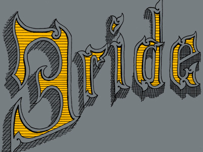 3ride illustration lettering skateboarding typography