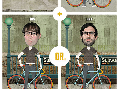 this or that 2ndnature app bicycle bobblehipster distressed grunge helvetica hipster illustration indie losttype metal nyc quoss sullivan texture urban