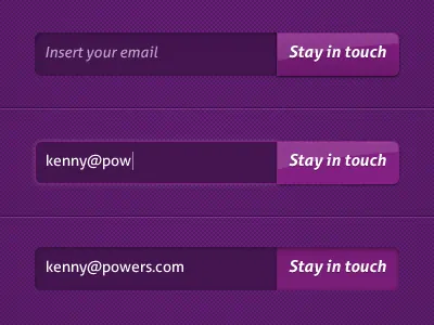 Subscribe field and button active button field hover subscribe