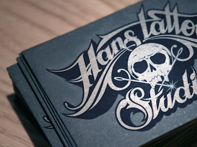 Hans Tattoo Studio business card hans ink schmetzer skull studio tattoo