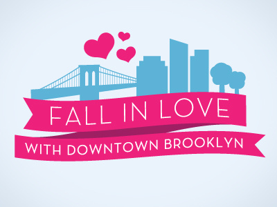 Fall in Love with Downtown Brooklyn Logo brooklyn logo