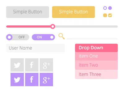 Flat UI flat ui no layer effects simple