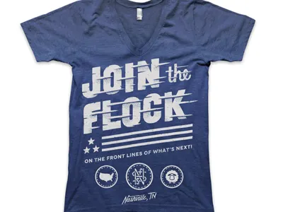 Join the Flock - Mock americana lettering propaganda t shirt t shirt type typography