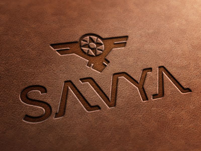 Savya Luxury Leather brand leather logo design luxury