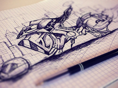 Motorbike bike design draw motorbike sketche