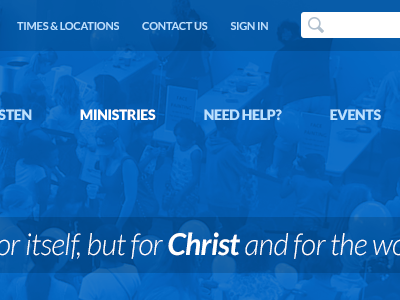 Blue Header church web