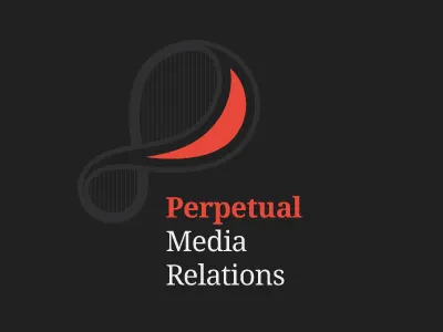 Perpetual Media Relations brand branding logo logotype media pr