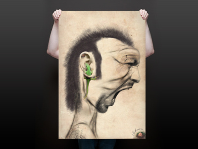 Grito face grito poster