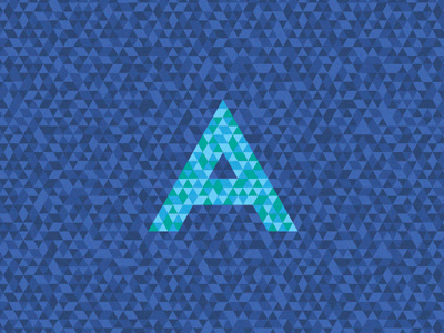 A a angle blue green mosaic pixel tile triangle