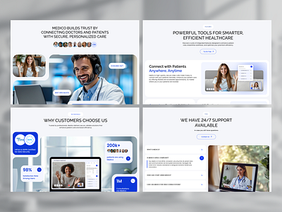 Landing Page for Healthcare Solutions app clean design healthcare inspiration landing page management minimal product ui ui elements ux web