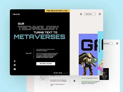 AI Simulation Website Design ai powered platform ai technology ai technology platform ai website creative platform creative tools dynamic layout futuristic interface gaming tool interactive elements interactive ui modern aesthetics motion design motion graphics tech innovation ui design ux design web design web interface website