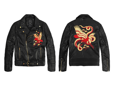 Jordan Craig Atelier Embroidered Motorcycle Jacket embroidery graphic design illustration