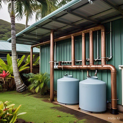 Rainwater Catchment Systems in Hawaii: Sustainable Water Managem environment graphic design rain water system