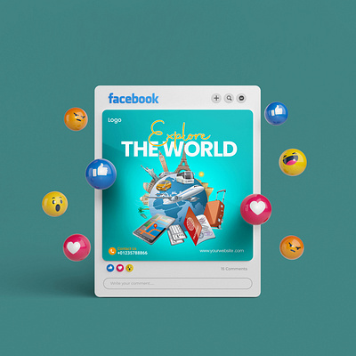 Travel Agency Social Media Post Design advertisement agency design explore marketing seabeach social media post tour tour packaging travel travel agency travel industry travel marketing visit world