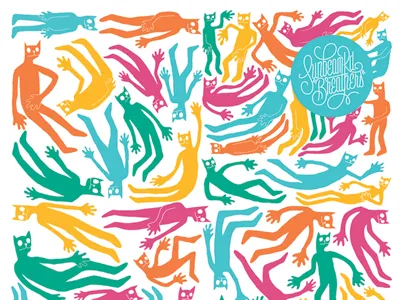 Sunbeam Rd. - "Breathers" Album Cover album breathers cats colors illustration music san francisco sunbeam rd. type vinyl