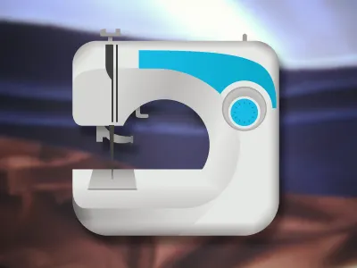 Sewing App Icon app fabric icon ios sewing sewing machine skeumorphic