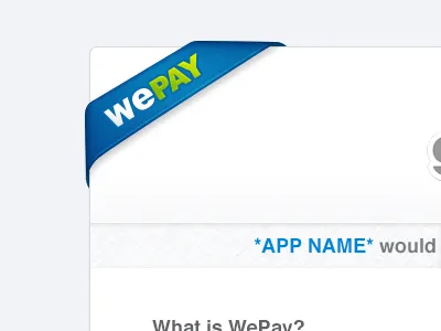 WePay Ribbon blue green ribbon wepay