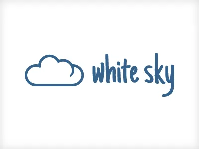 White Sky 02 blue clean cloud logo minimal simple white sky