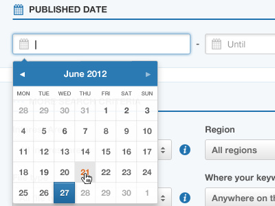 Datepicker calendar datepicker popover popup ui