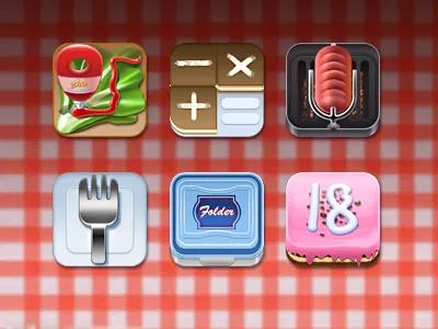 Foods Icon cake foods icon ui
