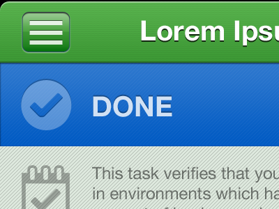 iOS App - "Done" interface ios iphone pictos