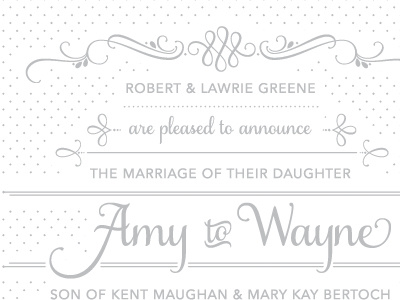 Wedding Invitation print typography