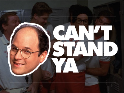 Costanza! cant stand ya character comedy costanza futura george seinfeld typography