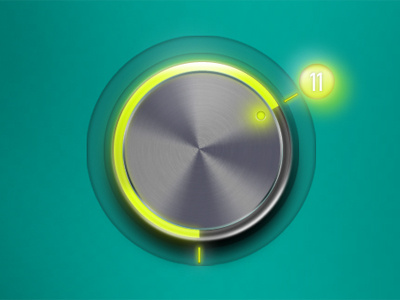 K Nob button clean green knob photoshop switch ui web