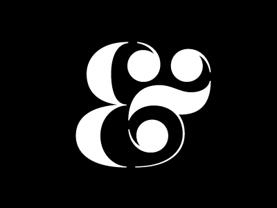 Custom Ampersand ampersand bw custom font glyphs stencil typeface