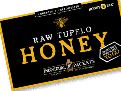 Honey to go Packaging Concept A bee gold honey packaging