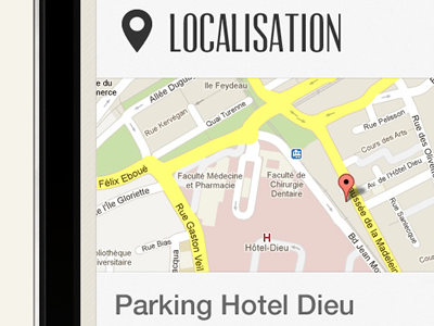 Parking Localisation iphone localisation parking ui