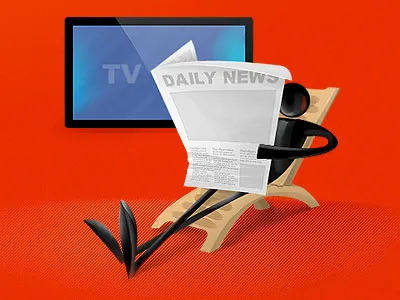 Busy man character simple