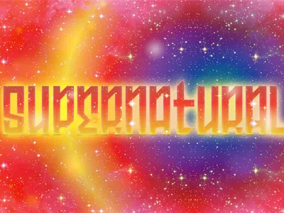 Supernatural lettering typography