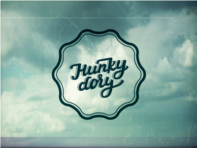 Hunky dory custom lettering script type