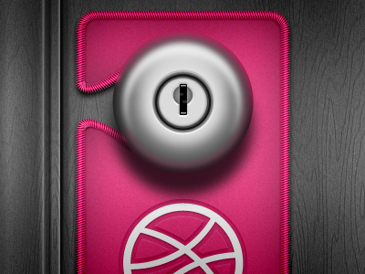 Do not disturb! door dribbble fabric lock metal wood