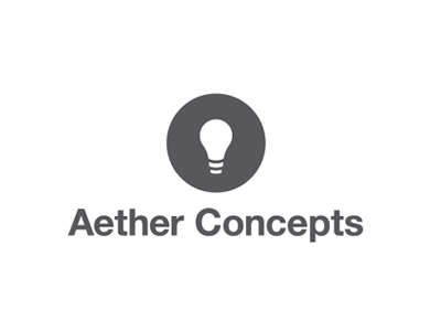 Aether Concepts logo light bulb logo ryan briceno