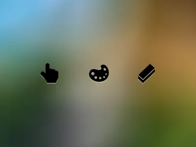 Select Color Erase app color eraser finger icons palette ui