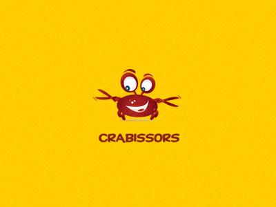 Crabissors crab cut logo media red scissors