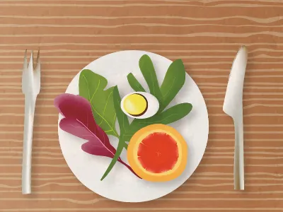 Farm Fresh food gradient grapefruit health illustration texture