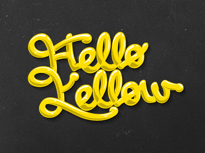 Hello Yellow hello logo treatment type typography yellow