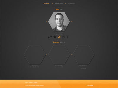 Portfolio Footer concept footer orange photoshop portfolio shapes website