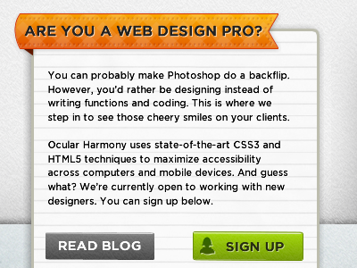 Call to Action Idea button call to action paper