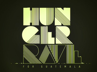 Hunger Rave : Custom Font custom hunger rave retro typography
