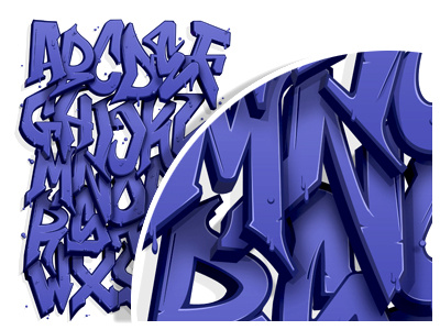 Sketchabet Final ben thayer depth font graffitti thayer typography vector