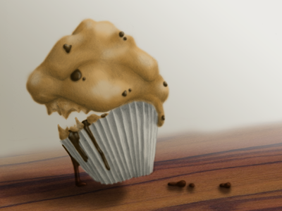 Monstermuffin character chocolate drawing evil gebäck illustration monster muffin photoshop