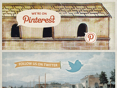 Parmesan Social Banners 2ndnature ad banner distress feature illustration parmesan.com pinterest quoss social texture twitter web