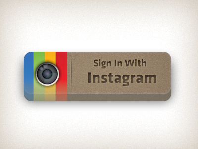 Instagram Button button chunky instagram photo sign