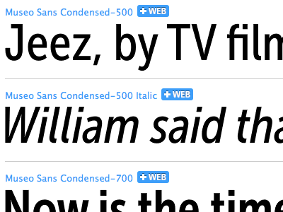 Museo Sans Condensed released