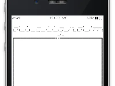 ASCIIgram Interface ascii interface ios retro